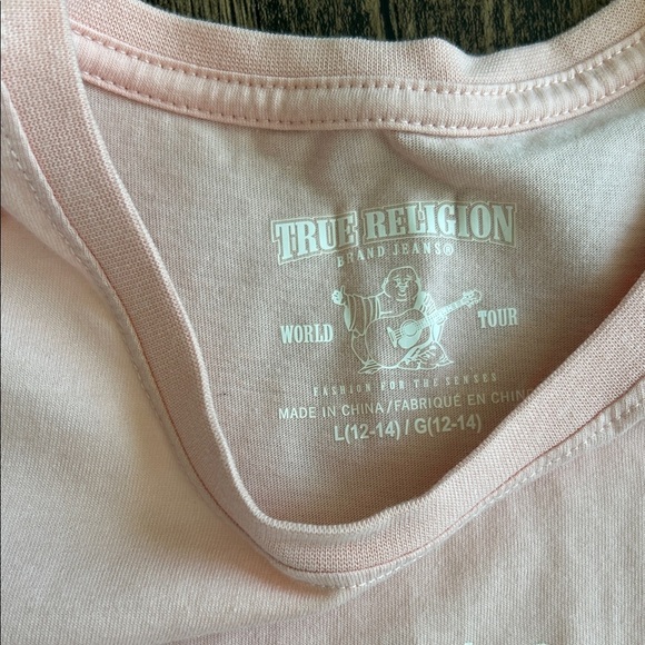 True Religion Kids Light Pink Graphic Tee - Picture 2 of 5